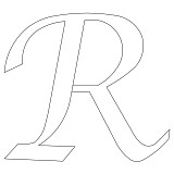 calligraphy font capital r